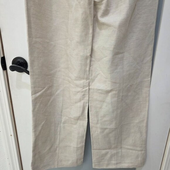 Wilfred Linen Slacks Women’s Size 6 Beige Wide Leg Pants - Picture 12 of 13